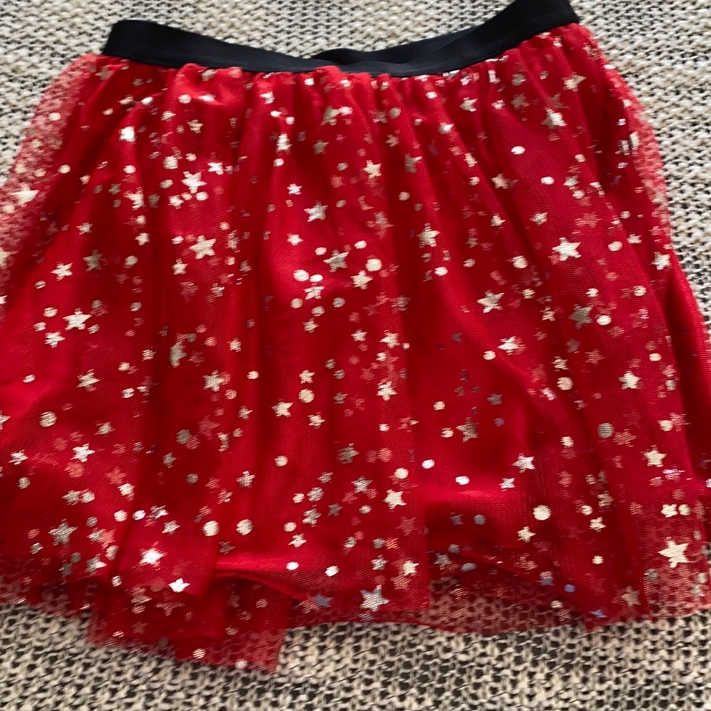 Red star skirt. Great for 4th of July